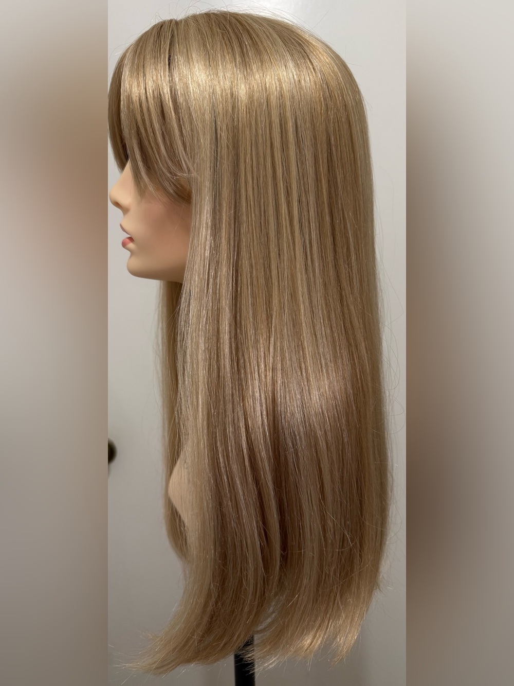 HAIR, 22” Straight Center Part Long Bangs Blonde